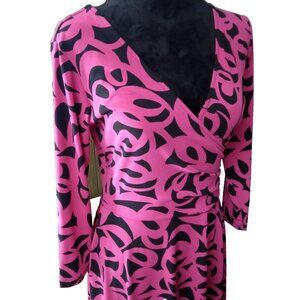 New york & Company Plunging V-Neck/Back Dress size M